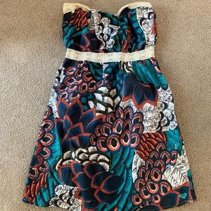 ROXY strapless sundress size SMALL